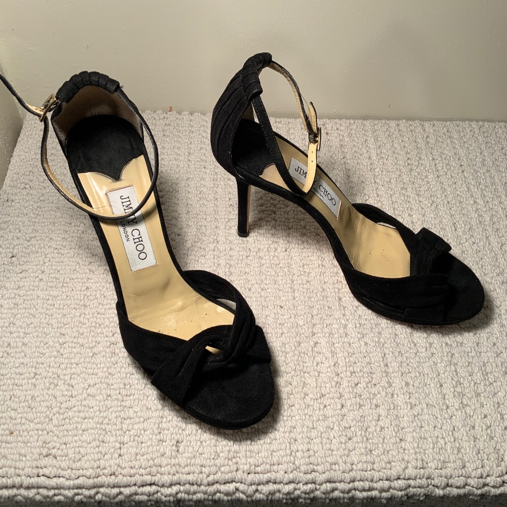 Jimmy Choo Black Suede Sandal
